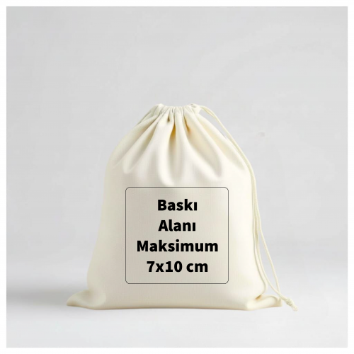 10x16 cm Baskılı Bez Kese